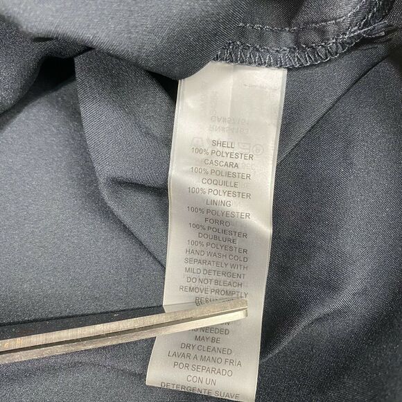 Vince Camuto Mini Dress Sz 6 Navy Blue Floral Tiered Ruffled Sleeve Tassels NEW - Picture 10 of 11